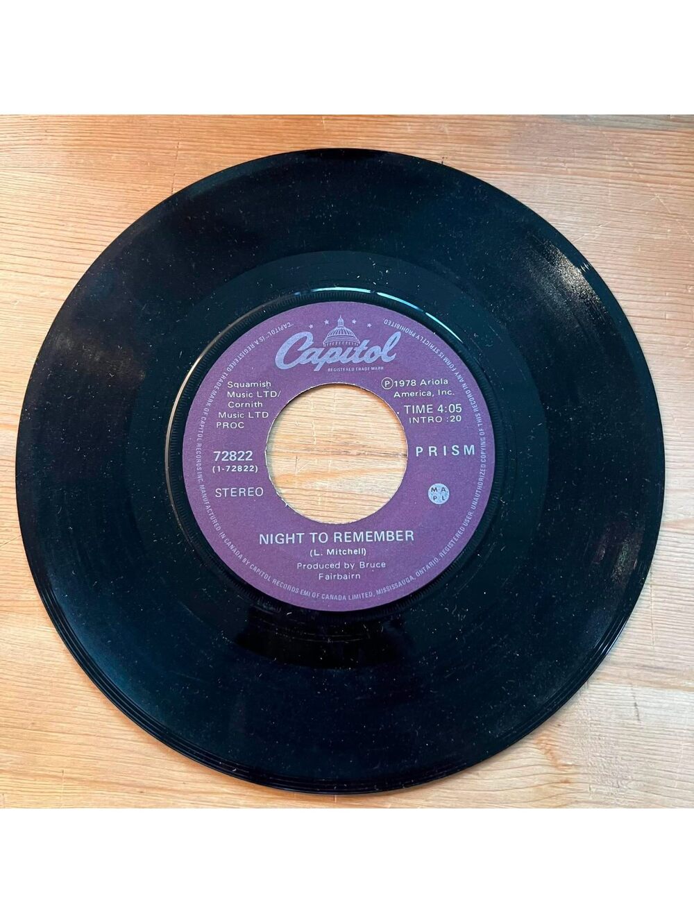 Prism - A Night to Remember/N-N-No! 45rpm VG+ R11